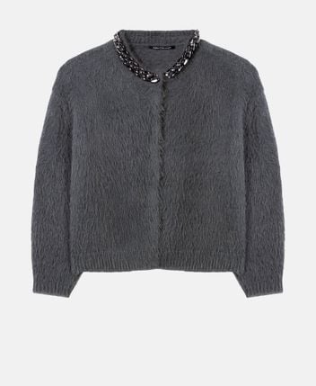 Wool-blend cardigan