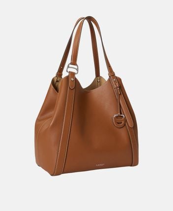 Leather tote bag