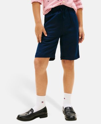 Linen-blend shorts