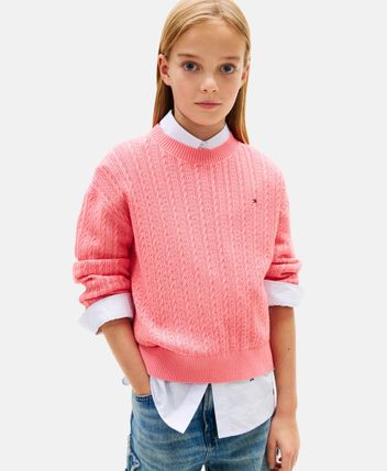 Long-sleeved jumper Pointelle Cable