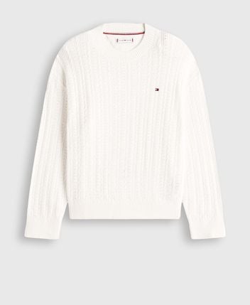 Long-sleeved jumper Pointelle Cable