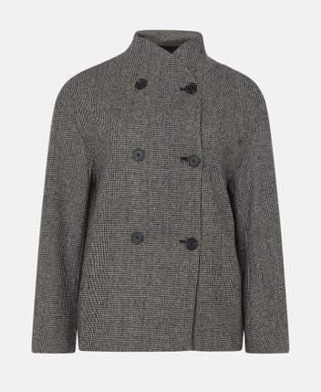 Wool-blend short coat Kajal