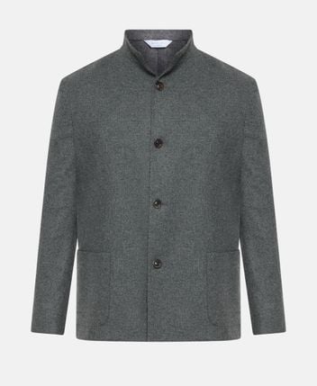 Wool-blend suit jacket