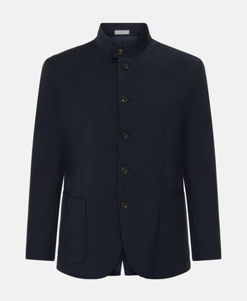 Wool-blend suit jacket