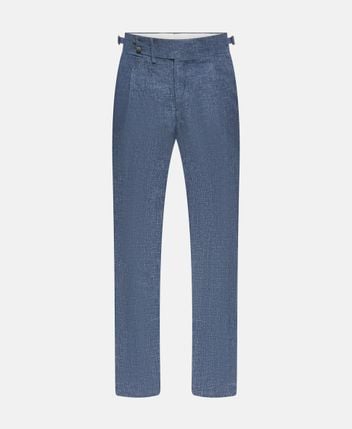Linen-blend trousers