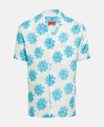Short sleeved linen shirt