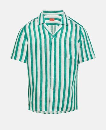 Short sleeved linen shirt