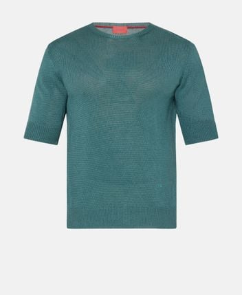 Linen-blend pullover