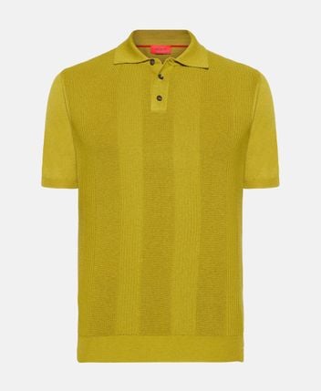 Silk-blend polo shirt