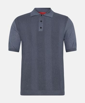 Silk-blend polo shirt