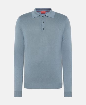 Silk polo shirt