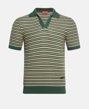 Silk polo shirt
