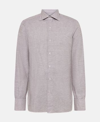 Linen-blend shirt