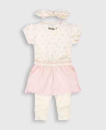 Set of dress, trouser and headband