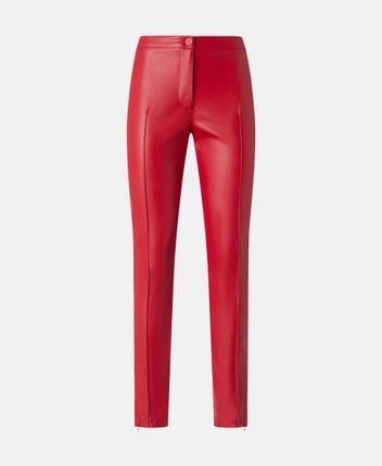 Leather-look trousers
