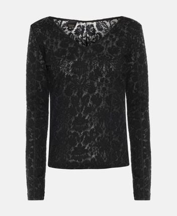 Wool-blend top