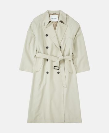 Wool-blend trench coat