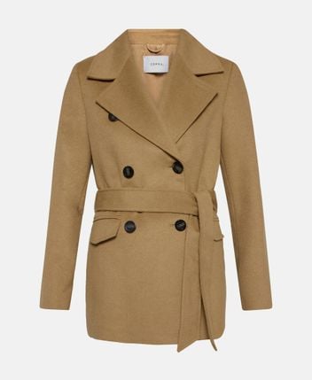 Wool-blend short coat