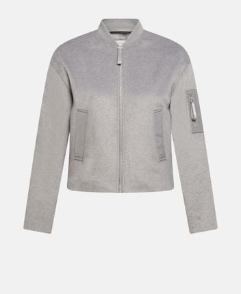Wool-blend bomber jacket