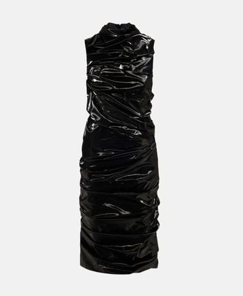 Leather-look dress