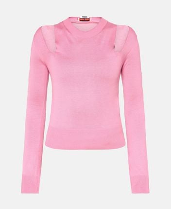 Silk-blend pullover