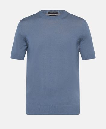 Short-sleeved wool pullover H-Umauro