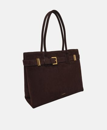 Leather tote bag