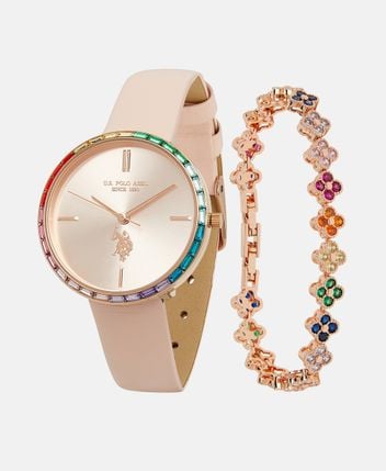 Watch and bracelets set Rainbow