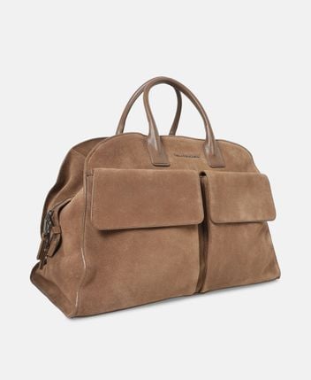 Leather duffle bag