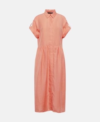 Linen-blend dress