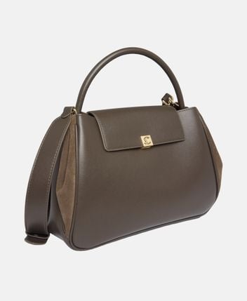 Leather handbag Pansy Bimateria