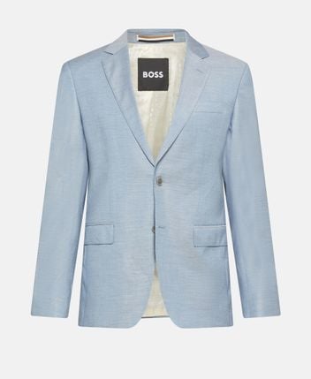 Wool-blend suit jacket