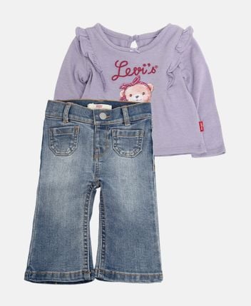 Long-sleeved shirt and trousers set