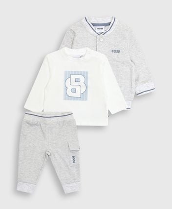 Jacket, long-sleeved top and trousers set