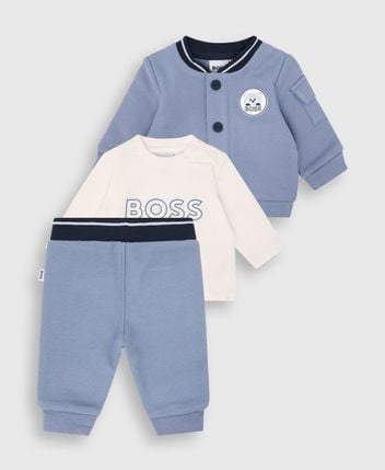 Jacket, long-sleeved top and trousers set