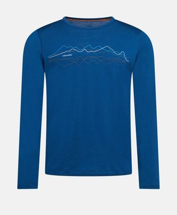 Wool long-sleeved top