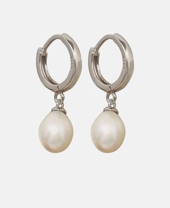 Pearl hoop earrings
