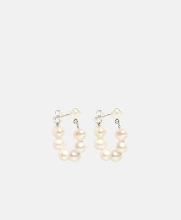 Pearl hoop earrings