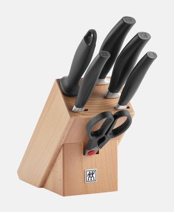 Knife block and knives, 7 pieces Five Star