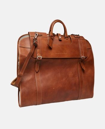 Leather garment bag