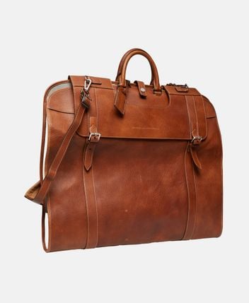 Leather garment bag