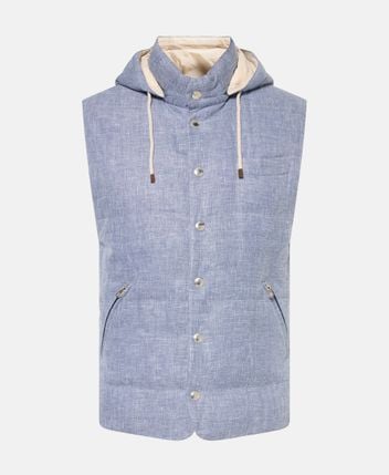 Linen-blend waistcoat