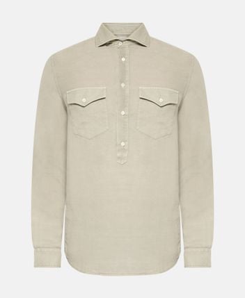 Linen-blend shirt