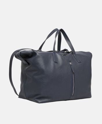 Leather weekender