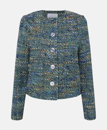 Wool-blend tailored jacket