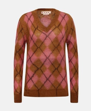 Wool-blend pullover Argyle