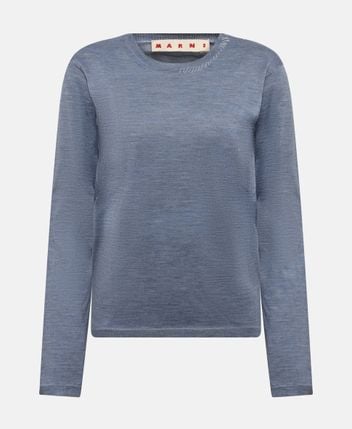 Wool-silk blend pullover
