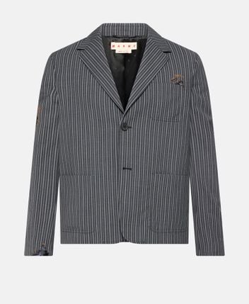 Wool-blend suit jacket