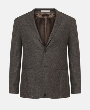 Wool-blend suit jacket