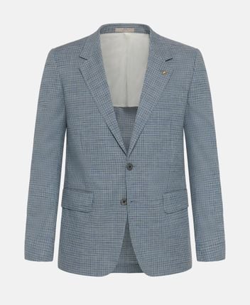 Linen-blend suit jacket